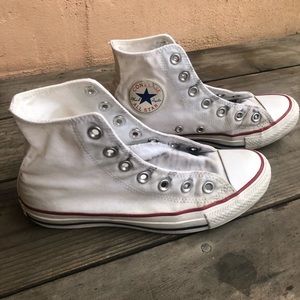 White Converse Hi tops